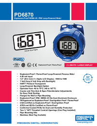 Thumbnail of document Data Sheet - PD6870 ProtEX FarVu Explosion-Proof Loop-Powered Meter